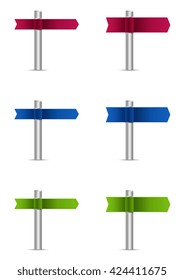Zeigerzeichenschild-Symbol für Infografik