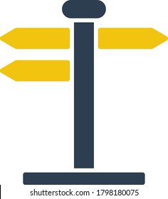 Pointer Stand Icon. Flat Color Design. Vector Illustration.