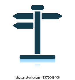 Ícone do suporte do ponteiro. Design de reflexão de sombra. Ilustração vetorial.