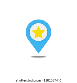 Pointer with star. vector illustration