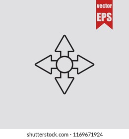 Pointer thin line icon.Vector illustration.