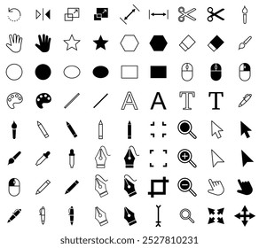 pointer tools cursor iconset for graphic design software computer text and drawing mouse pointer utilities icon