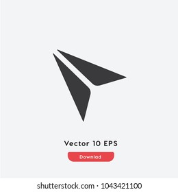 Pointer vector icon. Direct symbol. Best modern flat pictogram illustration sign for web and mobile apps design