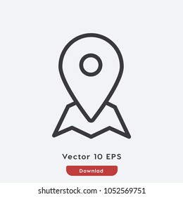 Pointer vector icon. Map pointer symbol. Best modern flat pictogram illustration for web and mobile apps design