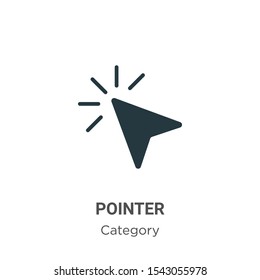 Pointer vector icon on white background. Flat vector pointer icon symbol sign from modern cursor collection for mobile concept and web apps design.