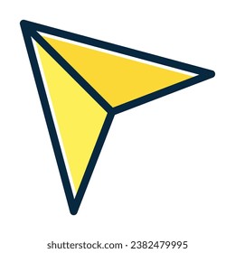 Pointer Vector Thick Line Filled Dark Colors Icons For Personal And Commercial Use.
