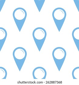 Pointer white and blue seamless pattern for web design. Vector symbol