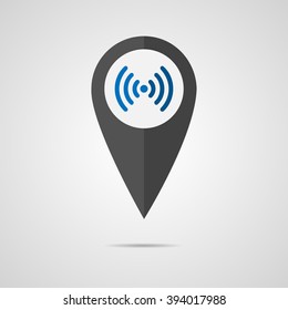 Pointer Wi fi, card, vector