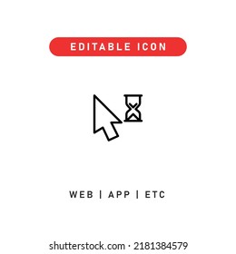 pointer working editable stroke icon, outline icon for web, app, presentation, etc 