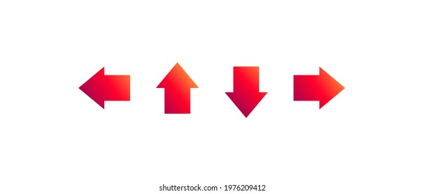 Pointers, arrows the direction of motion. Vector illustration.