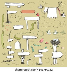 Pointers. Arrows. (Hand-drawn)