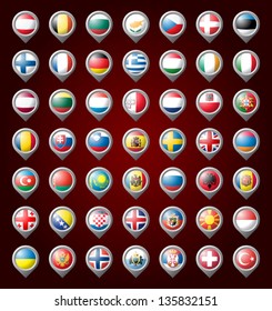 Pointers with european state flags set 2