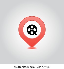 Pointers map, icon vector