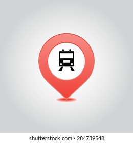 Pointers map, icon vector