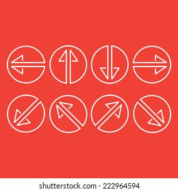 Pointers Way. Vector Illustration
