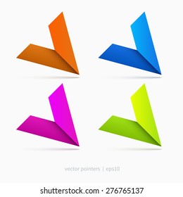 Pointers ,webdesign graphic element, with shadow