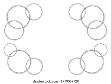 Pointillism circle. Frame design. Vector background illustration.