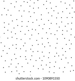 Pointillism low density seamless dots pattern. Abstract monochrome halftone. Just drop to swatches and enjoy! EPS 10 vector file