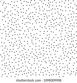 Pointillism low density seamless dots pattern. Abstract monochrome halftone. Just drop to swatches and enjoy! EPS 10 vector file
