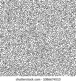 Pointillism middle density seamless dots pattern. Abstract monochrome halftone. Just drop to swatches and enjoy! EPS 10 vector file