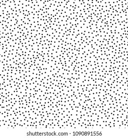 Pointillism middle density seamless dots pattern. Abstract monochrome halftone. Just drop to swatches and enjoy! EPS 10 vector file