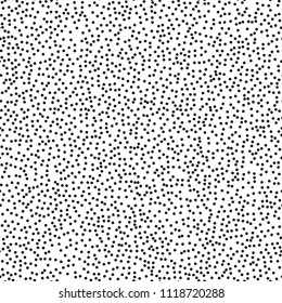 Pointillism middle density seamless dots pattern. Abstract monochrome halftone. Just drop to swatches and enjoy! EPS 10