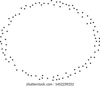 Pointillism style. Vintage engraved ball. Chaotic halftone circle vector logo symbol. Abstract dotted globe illustration on white background. Vector splatter of calligraphy ink