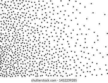 Pointillism style. Vintage engraved ball. Chaotic halftone circle vector logo symbol. Abstract dotted globe illustration on white background. Vector splatter of calligraphy ink