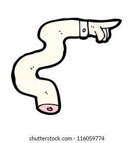 caricatura del brazo apuntador