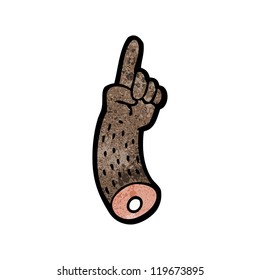 caricatura del brazo apuntador