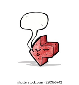 carácter de caricatura de flecha apuntando