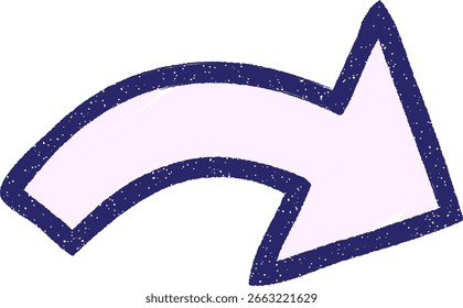 Pointing Arrow Chalk Drawing in bright neon color
