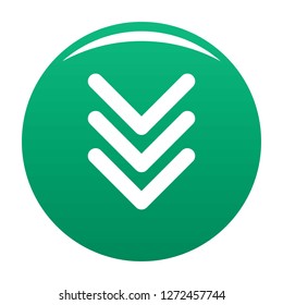 Pointing arrow icon. Simple illustration of pointing arrow vector icon for any design green