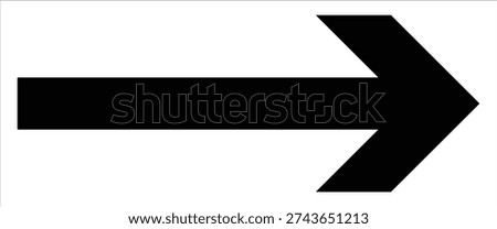 Pointing arrow icon. Straight long directional  vector arrow icon. Arrow symbol of arrow on a white background EPS10. Navigation Arrows, flat design vector illustrator. Long bold arrows .