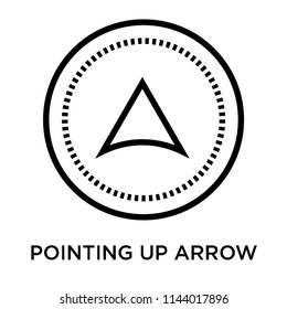 Pointing up arrow icon vector isolated on white background for your web and mobile app design, Pointing up arrow logo concept
