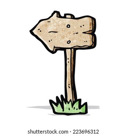 caricatura de signo de flecha apuntando