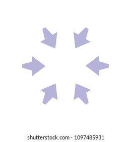 pointing arrows in circle design vector 