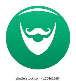 Pointing beard icon. Simple illustration of pointing beard vector icon for any design green