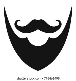 Pointing beard icon. Simple illustration of pointing beard vector icon for web