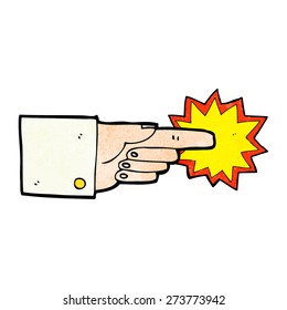 Apontar desenho animado de mão de negócio