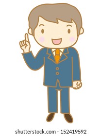 Pointing businessman