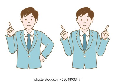 Apuntar a un hombre de negocios superior,Ilustración vectorial