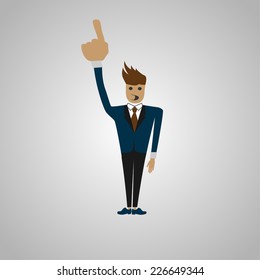 pointing businessman. vector