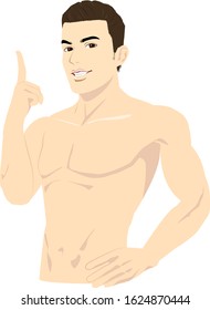 Pointing cool guy with a smile 02