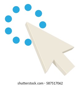 Pointing cursor icon. Cartoon illustration of pointing cursor vector icon for web