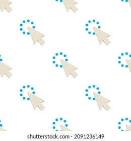 Pointing Cursor Pattern Seamless Background Texture Repeat Wallpaper Geometric Vector