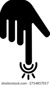 Pointing Down Glyph Style Icon Design