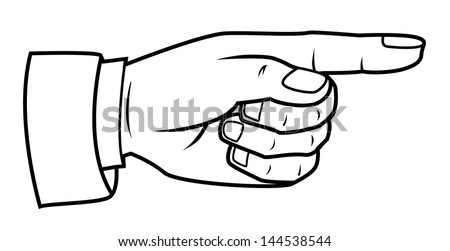 Pointing Finger Stock Vector (Royalty Free) 144538544 - Shutterstock