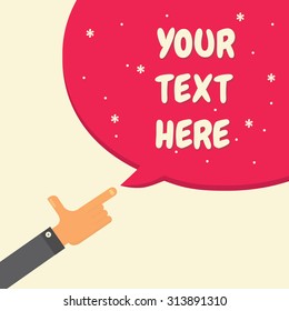 Pointing Finger, business concept, vector illustration.
