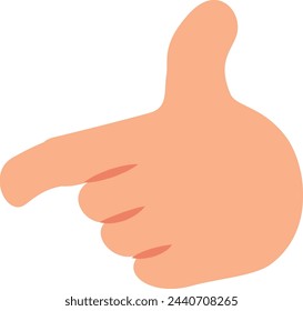 Pointing finger gesture. Human hand cartoon icon isolated on white background